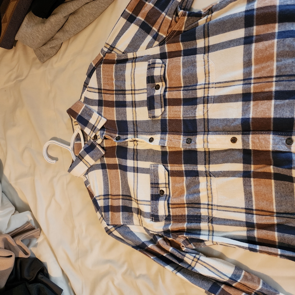 Plaid Button-Up Shirt